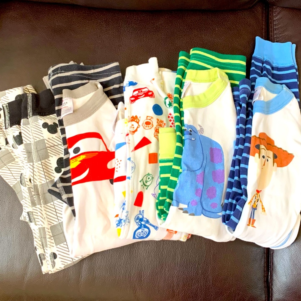 Set of 9 Hanna Andersson Long John PJs size 110